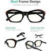 imageEyekepper 4pack Reading Glasses Blue Light Blocking Women Readers Oval Lens 15Blue Light Blocking Reading Glasses