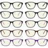 imageEyekepper 4 Pack Blue Light Filter Glasses Retro Small Lens Computer Reading Glasses10 Pack Mix Color  Cga0061
