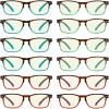 imageEyekepper 4 Pack Reading Glasses Blue Light Blocking Round Computer Readers 15012 Pack Mix Color  Uvr046d