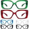 imageEyekepper 4Pack Reading Glasses Blue Light Blocking Stylish Computer Glasses Readers Women 156 Pack Mix Color