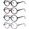 imageEyekepper 4pack Reading Glasses Blue Light Blocking Women Round Readers 154 Pack Mix Color
