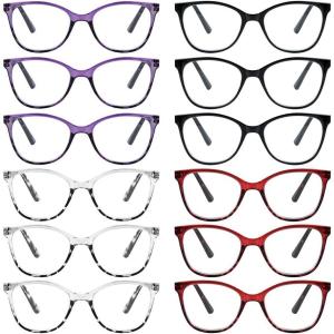 imageEyekepper 4 Pack Reading Glasses Blue Light Blocking Large Frame Computer Readers 15012 Pack Mix  Fh1570