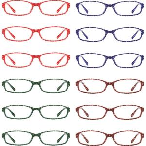 imageEyekepper 4 Pack Reading Glasses Blue Light Blocking Large Frame Computer Readers 15012 Pack Mix  R908pb