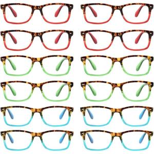 imageEyekepper 4 Pack Reading Glasses Blue Light Blocking Large Frame Computer Readers 15012 Pack Mix Color  R075d