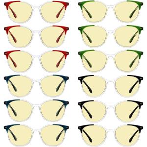 imageEyekepper 4 Pack Reading Glasses Blue Light Blocking Round Computer Readers 15010 Pack Mix Color  Tm9113
