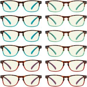 imageEyekepper 4 Pack Reading Glasses Blue Light Blocking Round Computer Readers 15012 Pack Mix Color  Uvr046d