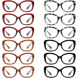 imageEyekepper 4 Pack Round Blue Light Blocking Reading Glasses for Women Computer Readers 15012 Pack Mix  R2011