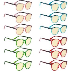 imageEyekepper 4pack Reading Glasses Blue Light Blocking Women Oversized Round Computer Readers 15012 Pack Mix  Tm9002d