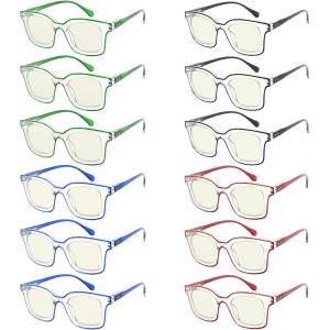 imageEyekepper 4pack Reading Glasses Blue Light Blocking Women Oversized Round Computer Readers 15012 Pack Mix  Uv2105