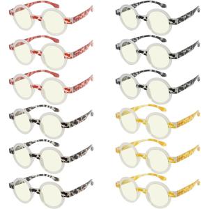 imageEyekepper 4pack Reading Glasses Blue Light Blocking Women Oversized Round Computer Readers 15012 Pack Mix  Uvr2007z