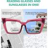imageEyekepper Transition Photochromic Bifocal Readers Reading Glasses for Women OversizedPurple
