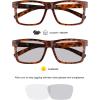 imageEyekepper Transition Photochromic Reading Glasses Oversized Large Frame Yellow 40Tortoise