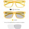 imageEyekepper Transition Photochromic Reading Glasses Oversized Large Frame Yellow 40Yellow