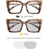 imageEyekepper Transition Photochromic Reading Glasses for Women Oversized ReadersBrownTortoise