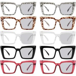 imageEyekepper Transition Photochromic Reading Glasses for Women Oversized Readers10 Pack Mix Color  Bsr2141