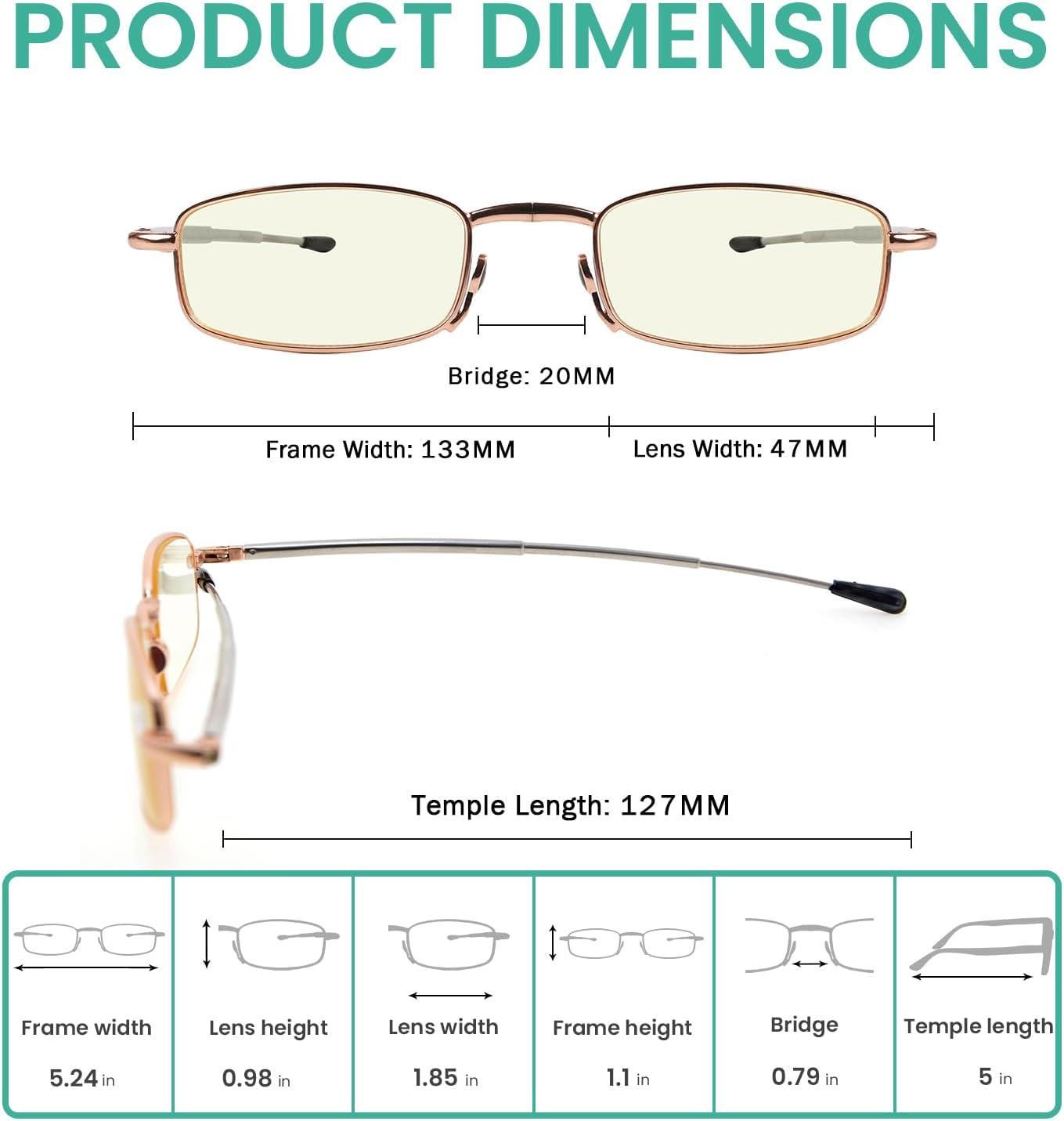 imageEyekepper 10 Pack Blue Light Reading Glasses with Telescopic Arms Folding Computer Readers 10010 Pack Mix  Cg15080