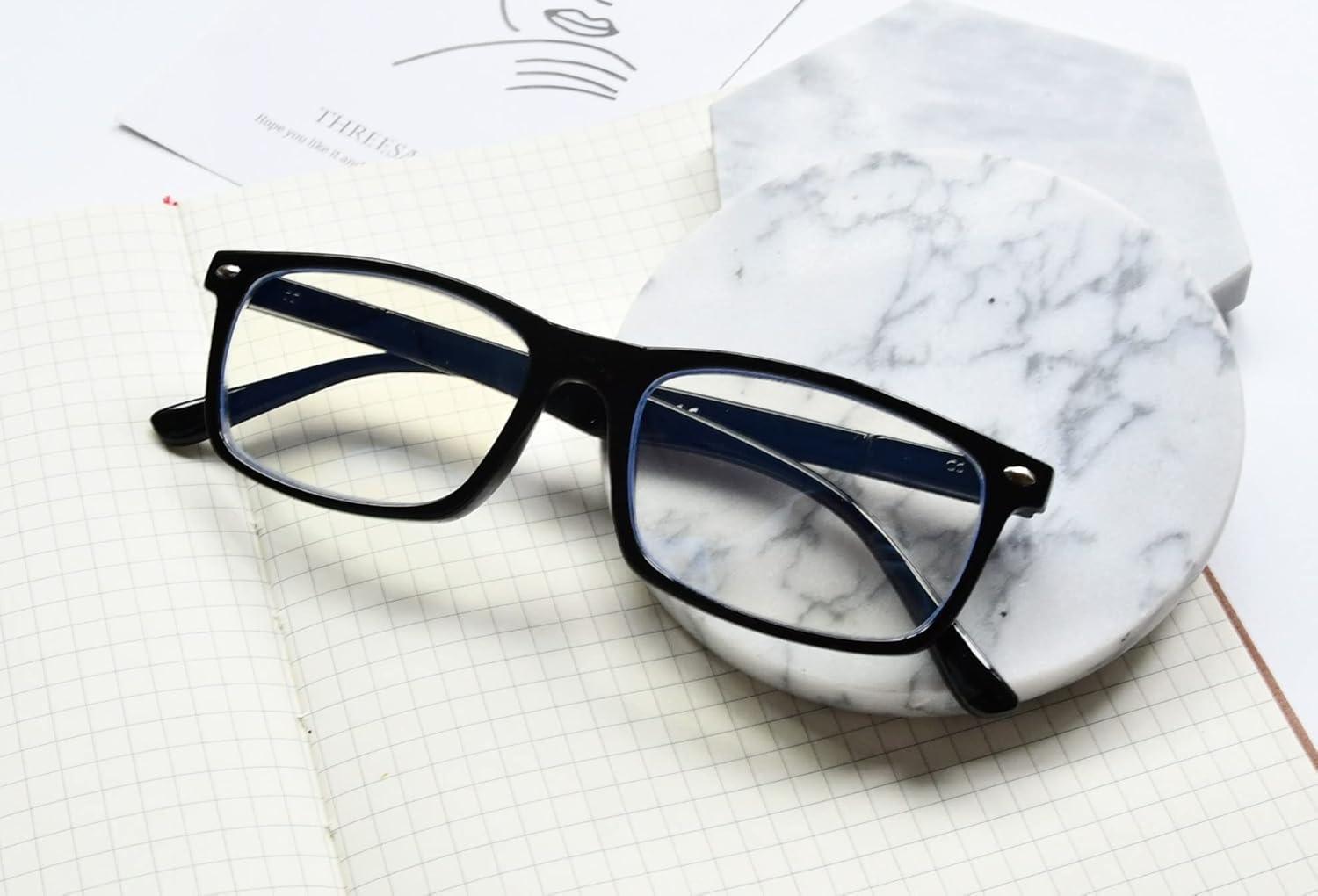 imageEyekepper 2 Pack Anti Blue Light Glasses for Men Blue Light Blocking Glasses for Computer Eyestrain Black2 Black