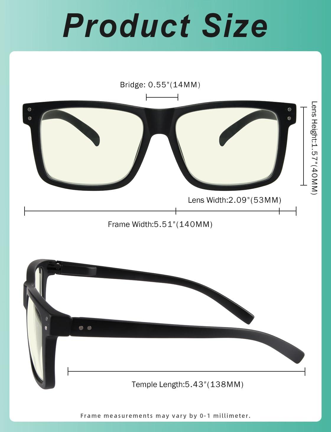 imageEyekepper 2 Pack Anti Blue Light Glasses for Men Blue Light Blocking Glasses for Computer Eyestrain BlackS2 Black