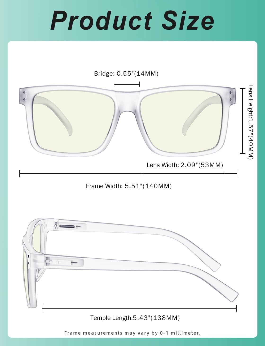 imageEyekepper 2 Pack Anti Blue Light Glasses for Men Blue Light Blocking Glasses for Computer Eyestrain BlackS2 Clear