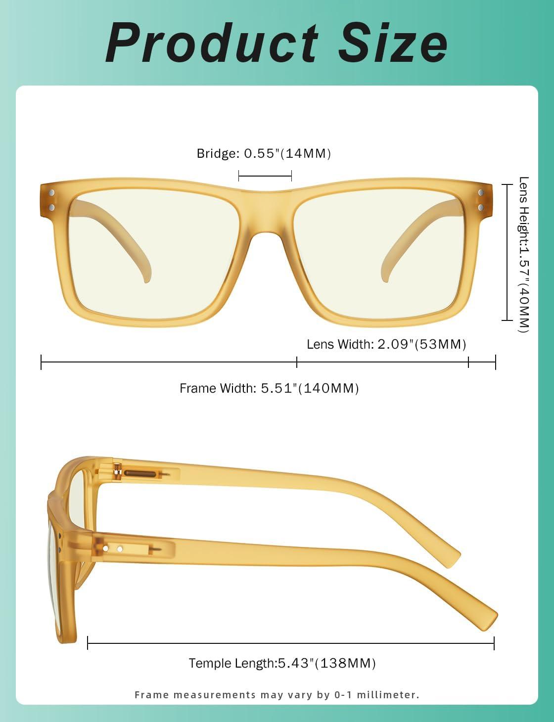 imageEyekepper 2 Pack Anti Blue Light Glasses for Men Blue Light Blocking Glasses for Computer Eyestrain BlackS2 Yellow