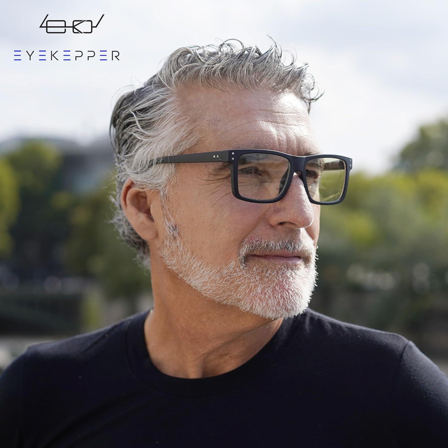 imageEyekepper 2 Pack Anti Blue Light Glasses for Men Blue Light Blocking Glasses for Computer Eyestrain BlackSblack