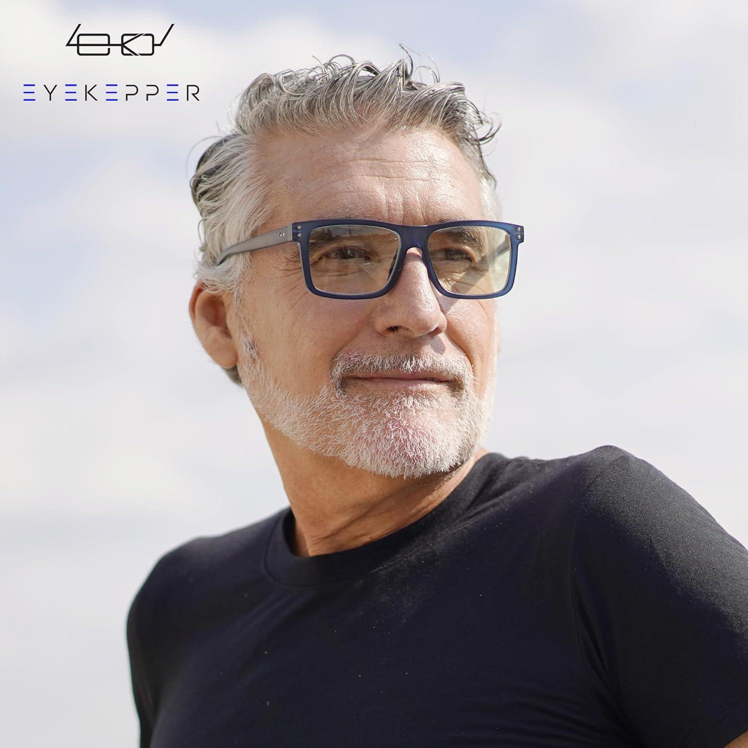 imageEyekepper 2 Pack Anti Blue Light Glasses for Men Blue Light Blocking Glasses for Computer Eyestrain BlackSblue