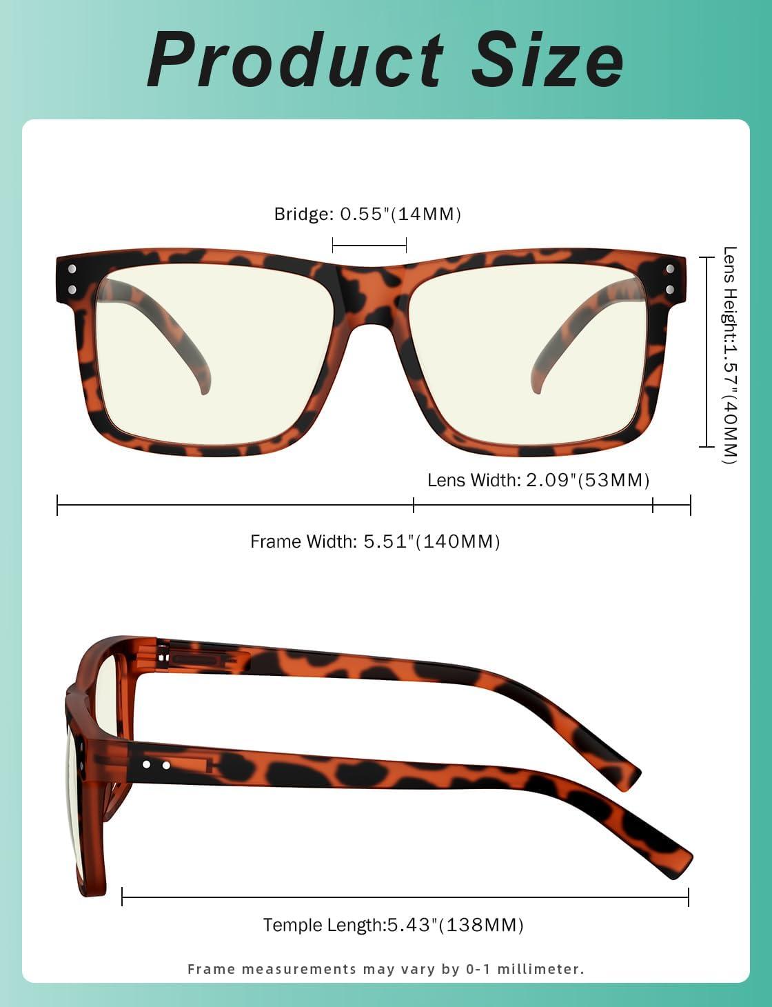 imageEyekepper 2 Pack Anti Blue Light Glasses for Men Blue Light Blocking Glasses for Computer Eyestrain BlackStortoise