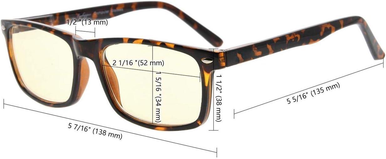 imageEyekepper 2 Pack Anti Blue Light Glasses for Men Blue Light Blocking Glasses for Computer Eyestrain BlackTortoise Blue Frame