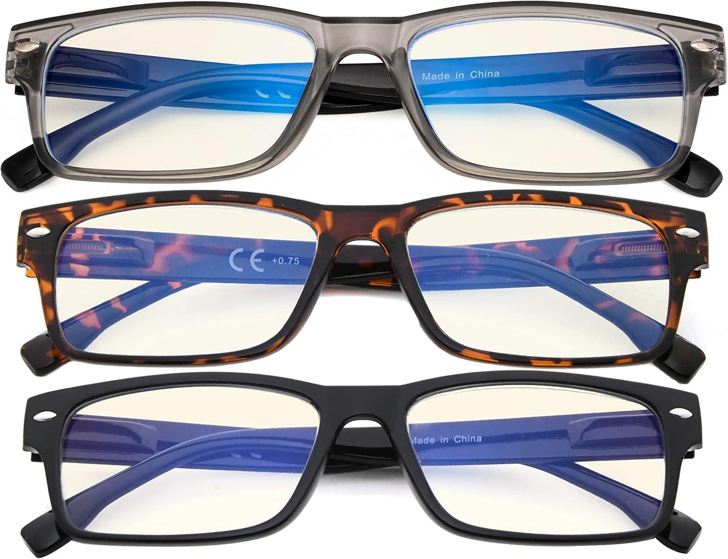 imageEyekepper 3Pack Readers Stylish Spring Hinges Reading Glasses Included 2 Computer GlassesBlue Light Blockingb403 Pairs