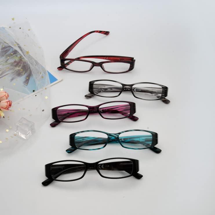 imageEyekepper 4 Pack Blue Light Blocking Readers Women Crystal Computer Reading Glasses 1505pcmix