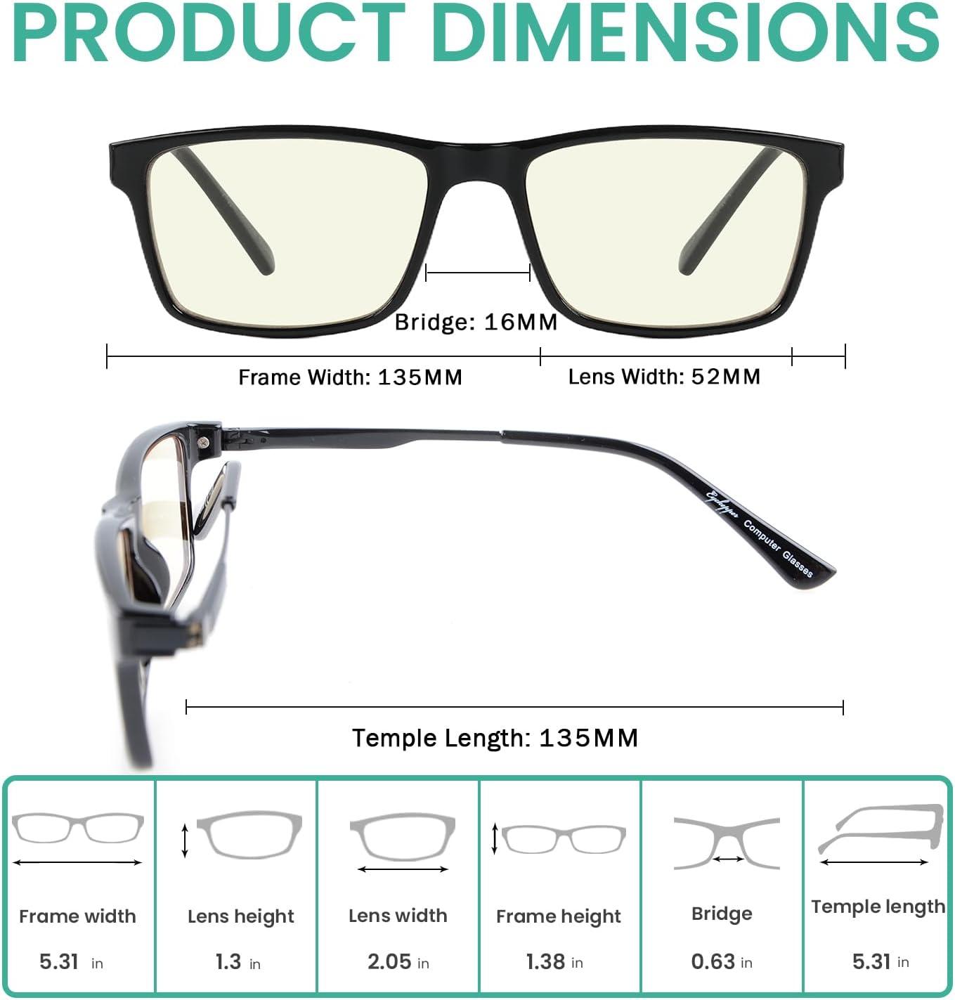 imageEyekepper 4 Pack Reading Glasses Blue Light Blocking Memory Titanium Bridge Computer Readers10 Pack Mix  Cgtr008