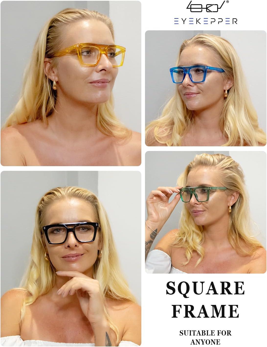 imageEyekepper 4Pack Quality HalfRim Reading Glasses Readers with Spring Hinges Include Computer Readers for Women Men12 Pack Mix Uvr2034