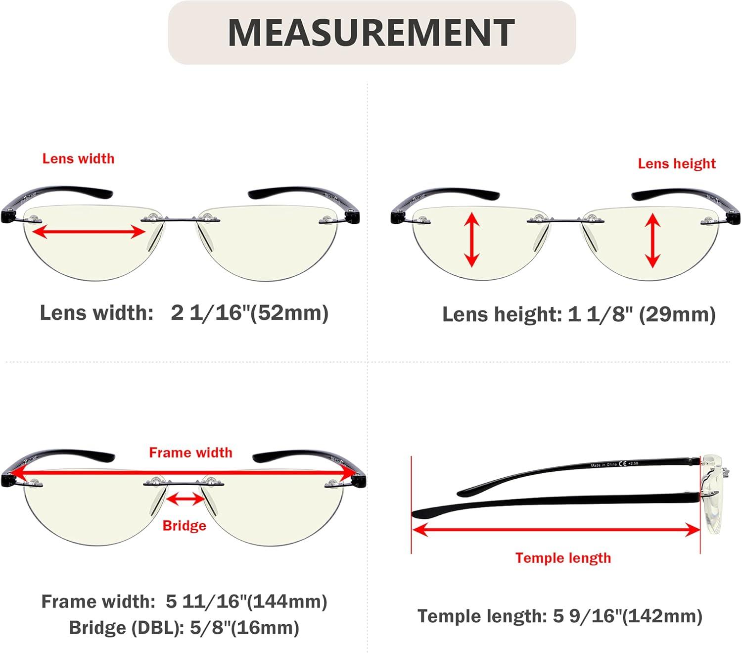 imageEyekepper 4Pack Quality HalfRim Reading Glasses Readers with Spring Hinges Include Computer Readers for Women Men12 Pack Mix Uvr2202