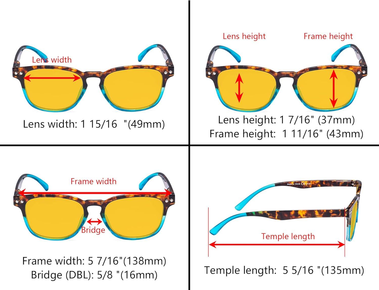 imageEyekepper 5 Pack Fashion Design Blue Light Blocking Readers for Women Computer Reading Glasses Yellow Tinted 150Blue Light Blockingb905 Pairs