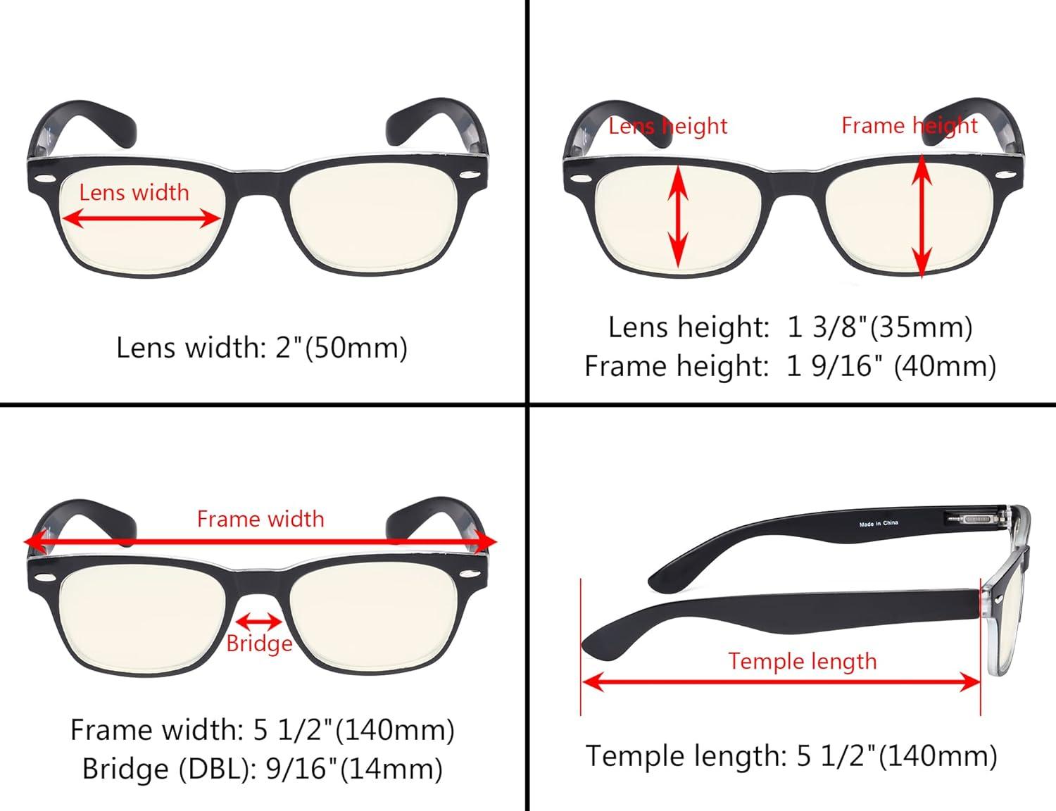 imageEyekepper 5 Pack Ladies Blue Light Blocking Readers Retro Computer Reading Glasses 150Blue Light Blockingb405 Pairs