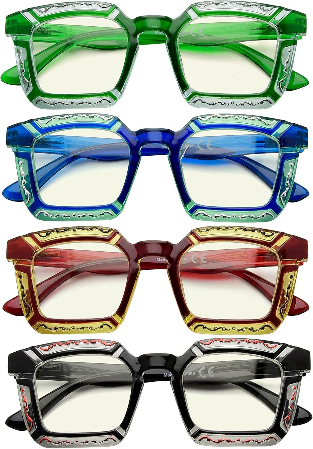 imageEyekepper 5pack Reading Glasses for Women Floral Pattern Design ReadersBlue Light Blocking Reading Glasses