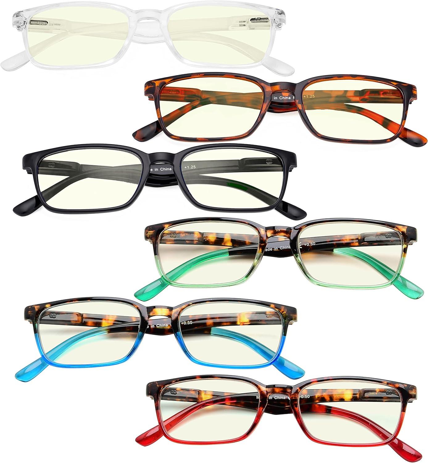 imageEyekepper 6pack Reading Glasses Blue Light Blocking for Women Men 150Blue Light Blockingb406 Pairs