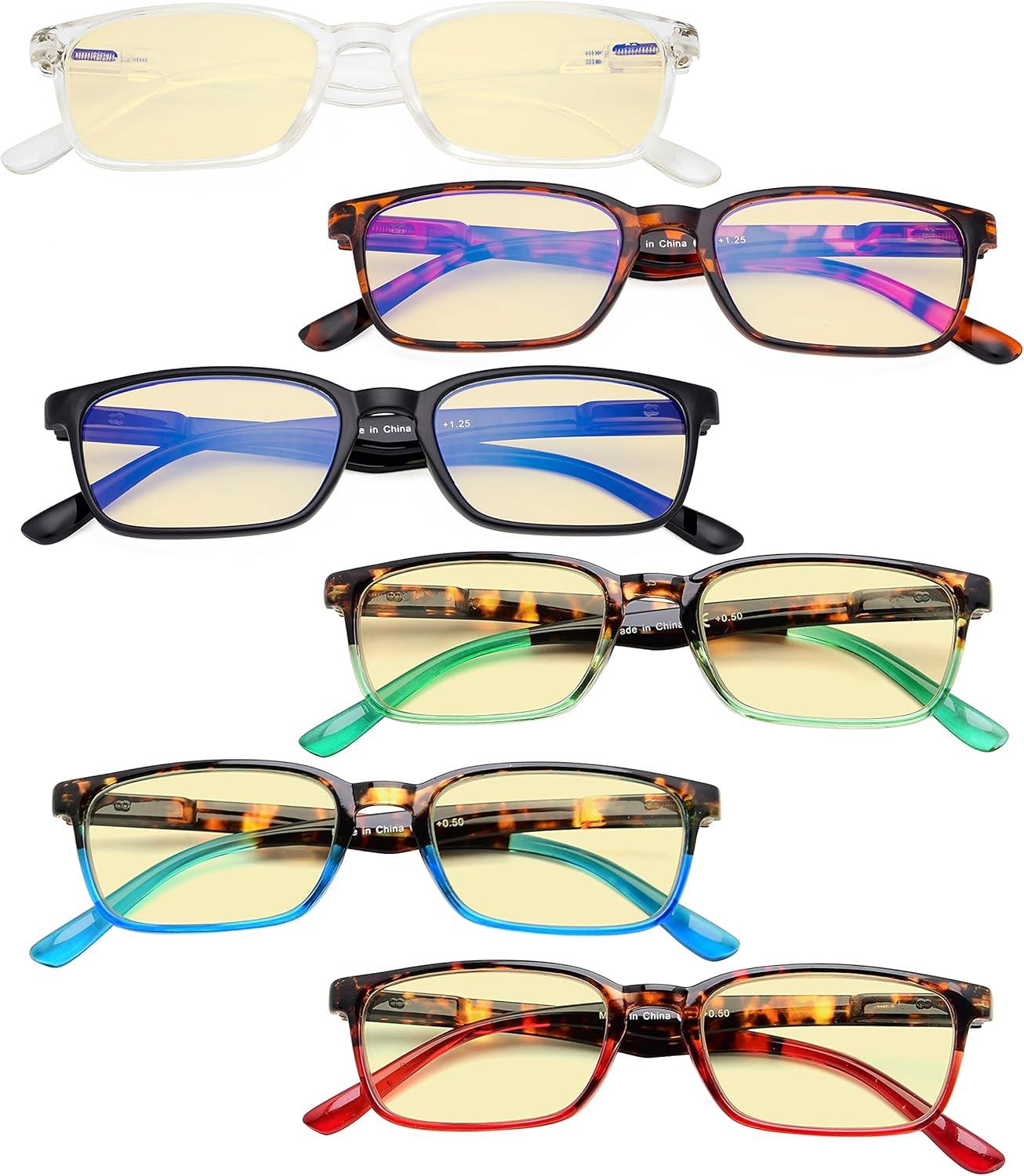 imageEyekepper 6pack Reading Glasses Blue Light Blocking for Women Men 150Blue Light Blockingb606 Pairs