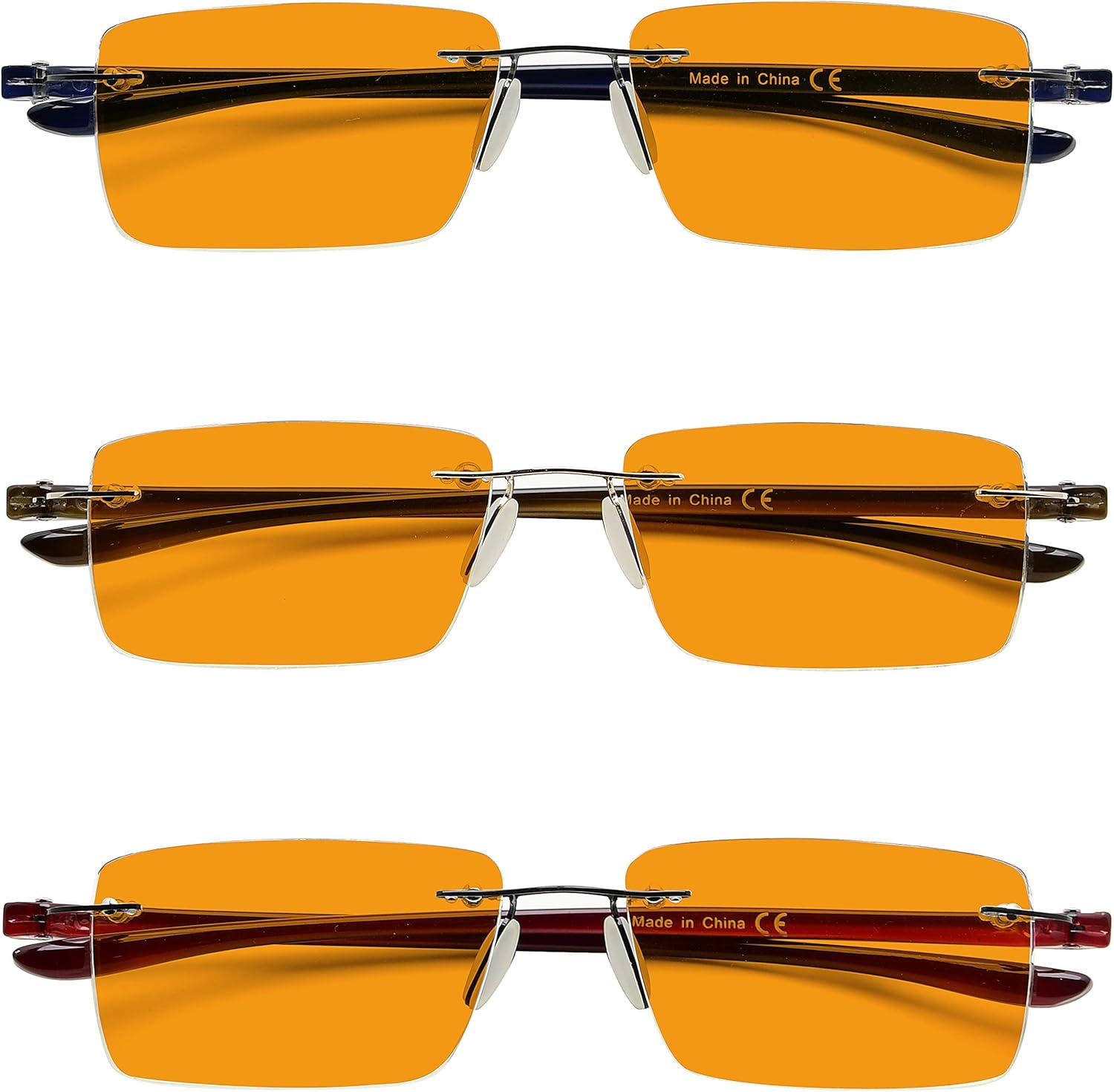 imageEyekepper Blue Light Blocking Glasses  3 Pack Rimless Computer ReadersBlue Light Blockingb983 Pairs