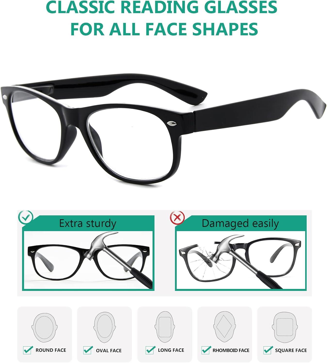 imageEyekepper Classic 80s Reading Glasses for Women 5 Pairs Readers Include Reading Sunglasses5 Pairs Mix