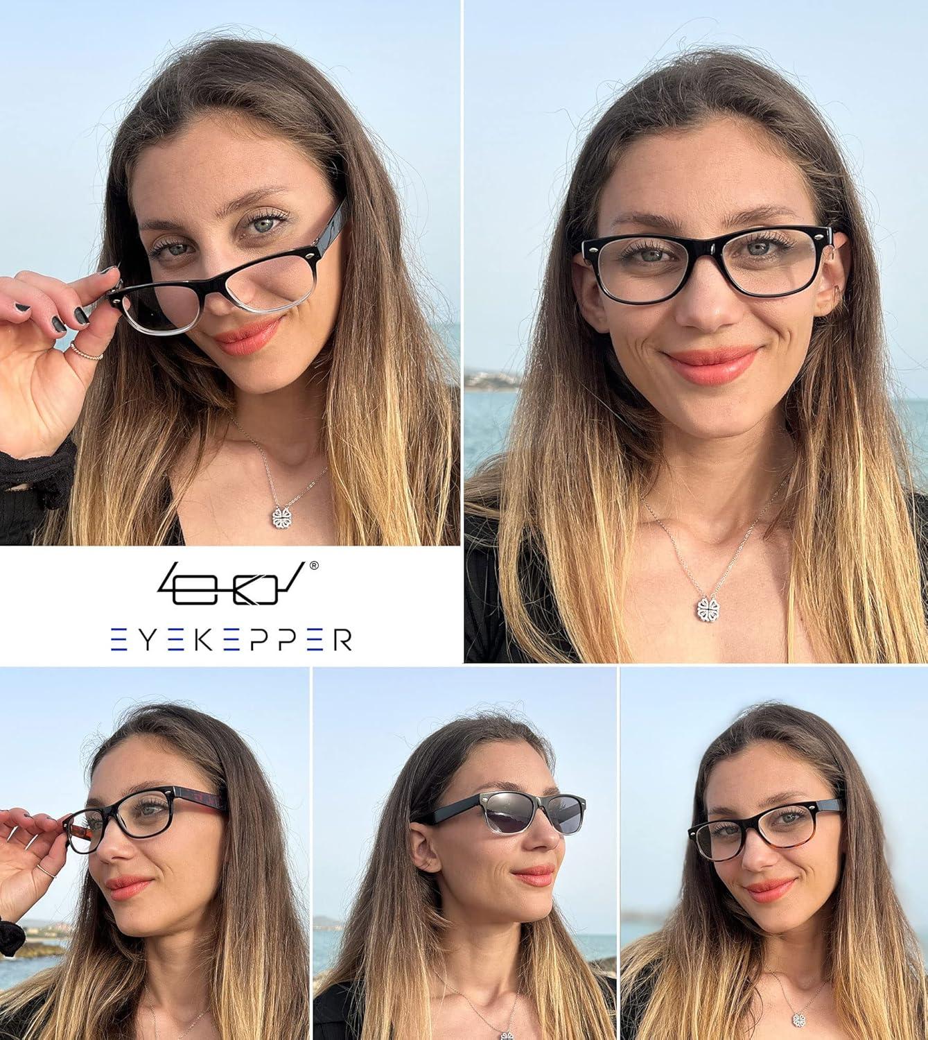 imageEyekepper Classic 80s Reading Glasses for Women 5 Pairs Readers Include Reading Sunglasses5 Pairs Mix