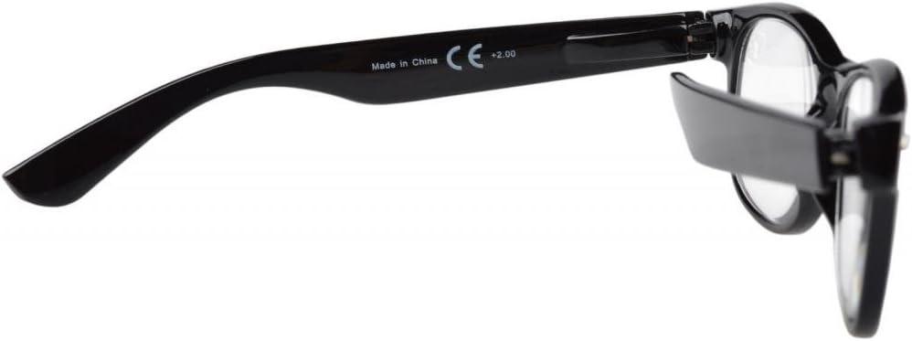 imageEyekepper Classic 80s Reading Glasses for Women 5 Pairs Readers Include Reading SunglassesBlack5pcs All Clear Lens