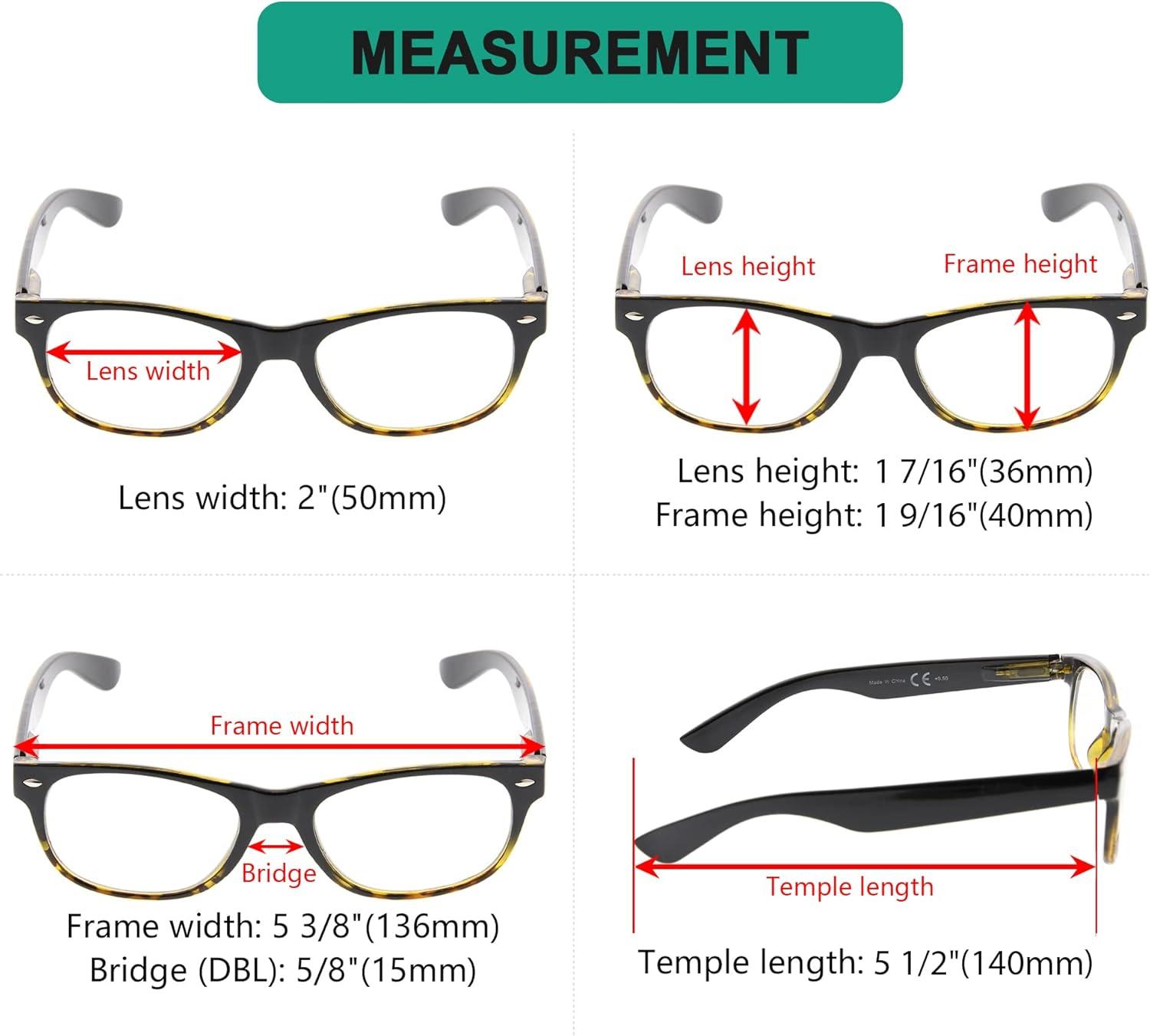 imageEyekepper Classic 80s Reading Glasses for Women 5 Pairs Readers Include Reading SunglassesBlackTortoise5pcs All Clear Lens