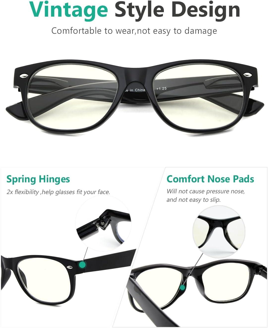 imageEyekepper Classic 80s Reading Glasses for Women 5 Pairs Readers Include Reading SunglassesBlue Light Blockingb404 Pairs