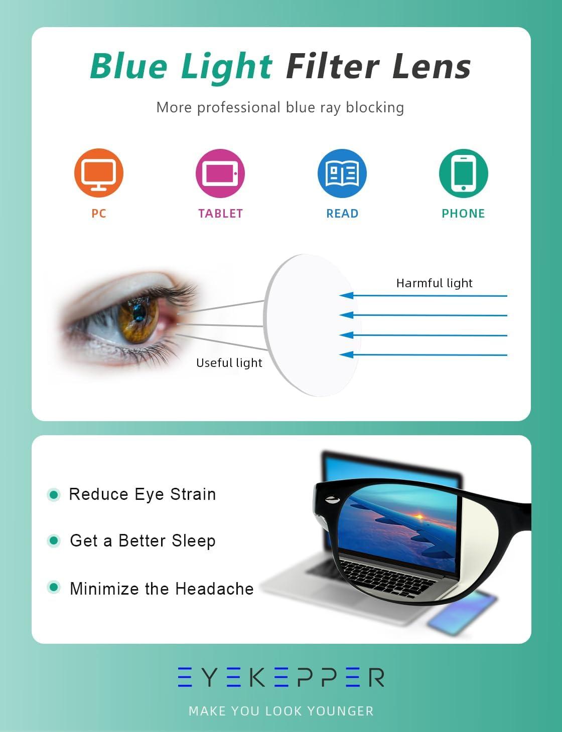 imageEyekepper Classic 80s Reading Glasses for Women 5 Pairs Readers Include Reading SunglassesBlue Light Blockingb404 Pairs