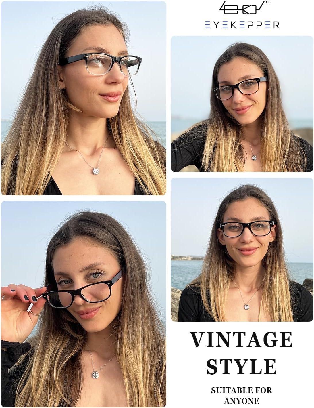 imageEyekepper Classic 80s Reading Glasses for Women 5 Pairs Readers Include Reading SunglassesBlue Light Blockingb404 Pairs
