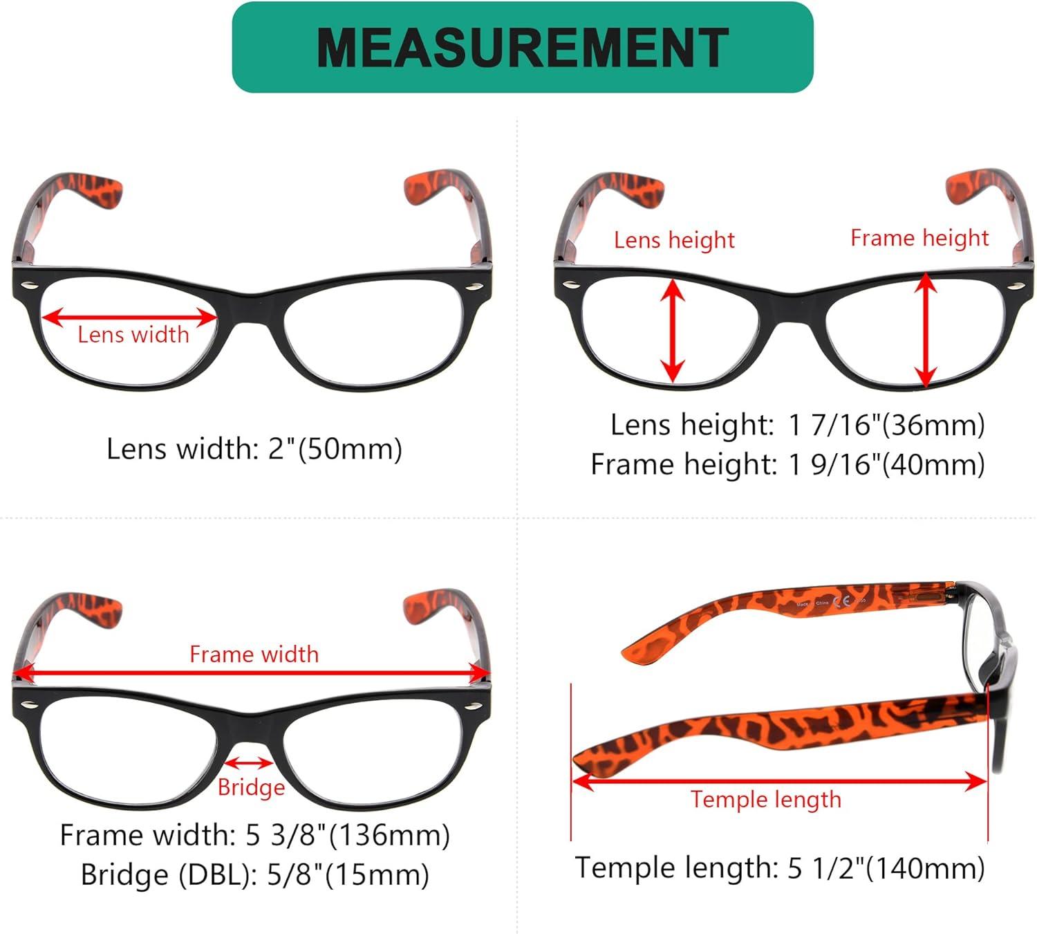 imageEyekepper Classic 80s Reading Glasses for Women 5 Pairs Readers Include Reading SunglassesDemi Arm5pcs All Clear Lens