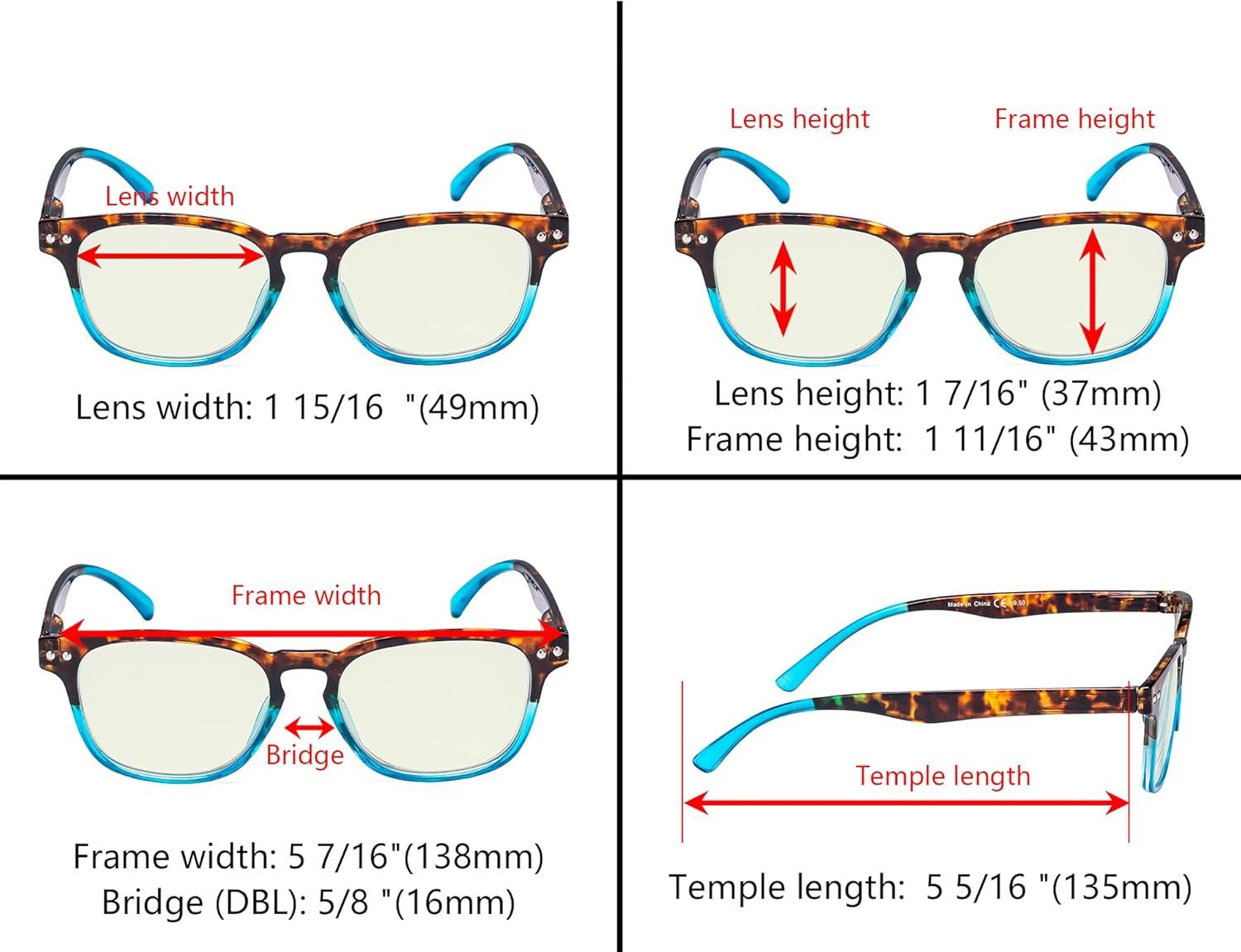 imageEyekepper Vintage Design Reading Glasses  Stylish Reader Eyeglasses for Women ReadingBlue Light Blockingb403 Pairs