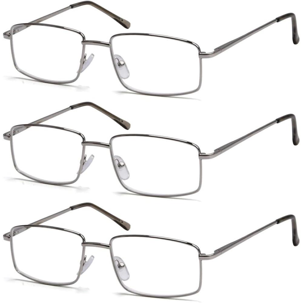 imageEyekepper 10 Pack Blue Light Reading Glasses with Telescopic Arms Folding Computer Readers 100Silver