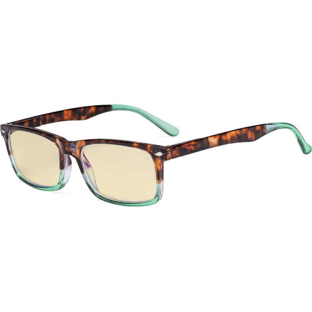 imageEyekepper 2 Pack Anti Blue Light Glasses for Men Blue Light Blocking Glasses for Computer Eyestrain BlackTortoisegreen Framebb60 Lens